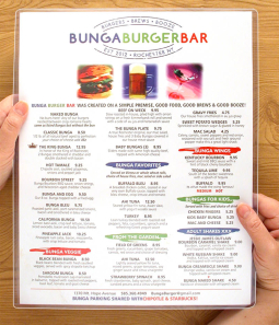 Rigid Plastic Menu Holders - Open Short - 11" x 14"