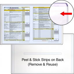 Rigid Toploaders with Three Peel and Stick Strips - 11" x 17"