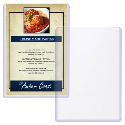 Rigid Plastic Menu Holders - Open Short - 4" x 6"