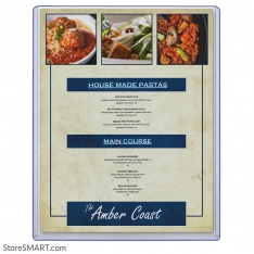 Rigid Plastic Menu Holders - 8 &frac12;" x 11"