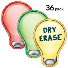 Light Bulb Magnets - 3 &frac12;" x 5" - Variety 36-pack
