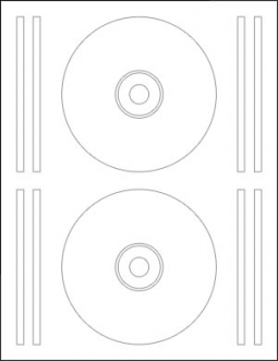 CD / DVD Labels - 200 Labels per Box - 2 Labels per Sheet - 100 Sheets per Box