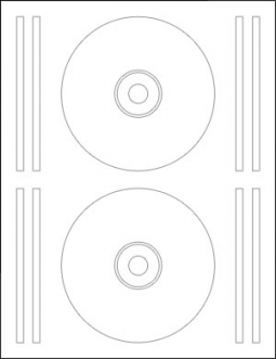 CD / DVD Labels - 200 Labels per Box - 2 Labels per Sheet - 100 Sheets per Box