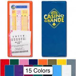 StoreSMART - Clear Plastic Policy/Lotto Ticket Holders with Business Card  Pocket - 10 Pack - INS30-10