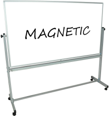 Reversible, Magnetic, Mobile Whiteboard 72" x 40"