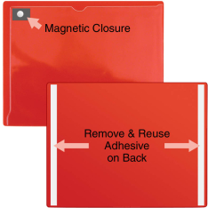 Magnetic Closure Pocket - 8 &frac12;" x 11" - Adhesive-Back
