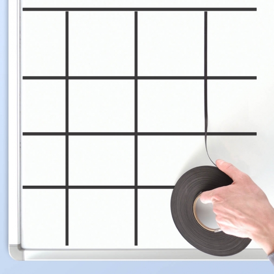 Magnetic - ¼-inch x 200-feet For Whiteboard Grids: - Filing, Organizing, and Display for Office, School, Warehouse, and Home