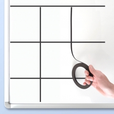 Magnetic Gridlines - &frac14;-inch x 25-feet - For Whiteboard Grids
