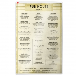 Heavy Duty Flex-Menu Vinyl Plastic Menu Pocket - 11" x 17" - Print & Poster - Made in USA