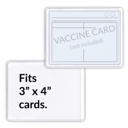 Clear Plastic Pocket for Medical & Vaccine Cards