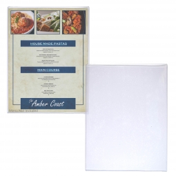 Heavy Duty Flex-Menu Vinyl Plastic Toploaders - 9" x 12"