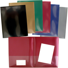 6-pack LX Folders Assorted: 1 each Classic Colors