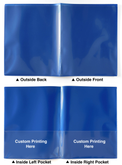 Plastic 2-Pocket Folders - Custom Printing on Inside Pockets