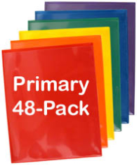 Ultimate Teacher Pack - 48 LX Folders - 8 each Primary Colors - SALE!
