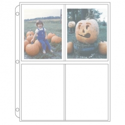 Deluxe White Vinyl Back Photo Pages - 4" x 5" Stamp Sheets/Photos