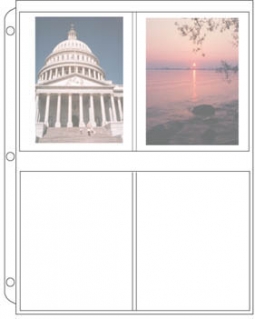 Deluxe White Vinyl Back Photo Pages - 3 &frac12;" x 5" Photos