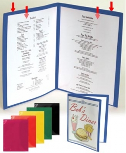 Four-Pocket Menu Covers - Lunch Style