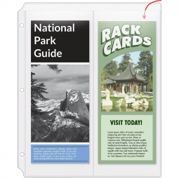 Rack Cards / Travel Brochures - Vinyl Binder Pages - Holds Two 4 &frac14;" x 11" Pages