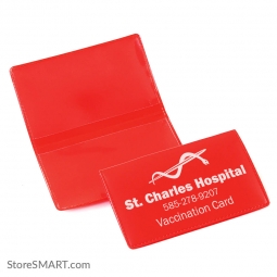 Folding Medical & Vaccine Card Holder with Custom Printing - One Side