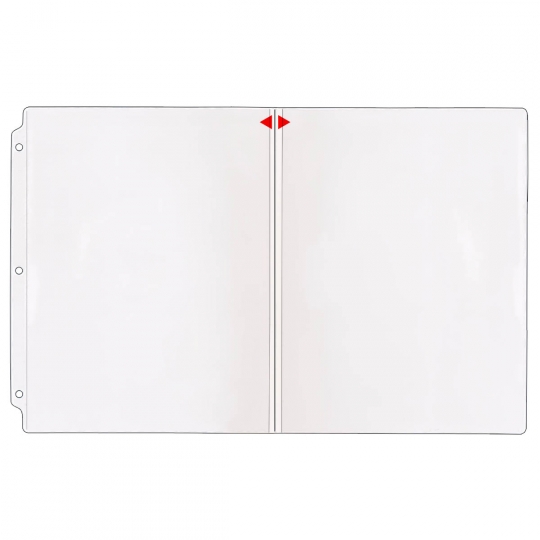  11x17 Binder Vinyl Panel with Pockets Featuring a 4 Post  Black : Office Products