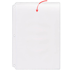 Plastic Sheet Protector - 6 1/8" x 9 &frac14" - Open Short Side