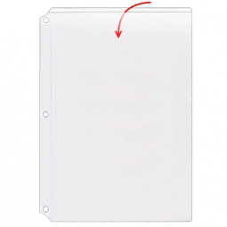 Plastic Sheet Protector - 6 1/8" x 9 &frac14" - Open Short Side