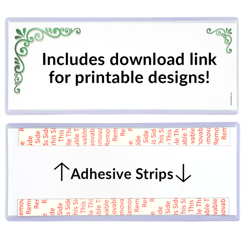 StoreSMART Adhesive Back RSH414X11PSR-50 50-Pack 4 1/4 x 11 Rigid Sign Holders with Downloadable Inserts StoreSMART Adhesive Back RSH414X11PSR-50 50-Pack 4 1/4 x 11 Rigid Sign Holders with Downloadable Inserts