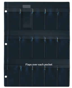 Clear Plastic StoreSMART 25-Pack RSL182-F-25 Medical Glass Slide Holder 15 Pockets with Flaps 