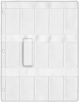 Medical Glass Slide Holder - 15 Pockets - Clear