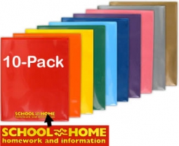 School / Home Plastic Folders - 10-pack LX - English