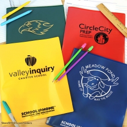 Custom Printing - Plastic School / Home Folders - English-Only