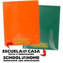 School / Home Folders Spanish/English - Archival Plastic