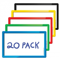 3" x 5" Smart Magnetic Cards - Variety 20-Pack
