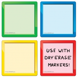 3" x 3" Smart Magnetic Note Cards - Individual Colors