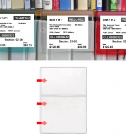 Bookshelf Card Holder - Non-Adhesive - Holds a 4" x 5" Title Card - LEFT side opening