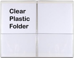 Clear Plastic SMART Folders - Legal Size - 8 1/2" x 14"