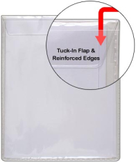 Letter & Document Pouch with a Tuck-in Flap - holds 8&frac12;" x 11" sheets