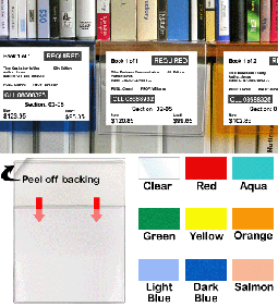 Bookshelf Card Holder - Peel & Stick - Holds a 5" x 7" Title Card