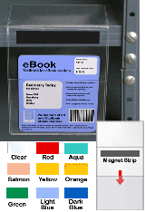 Bookshelf Card Holder - Magnetic - Holds a 4 1/2" wide card - Adheres to FRONT edge of shelf