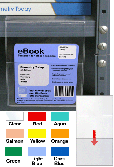 Bookshelf Card Holder - Non-Adhesive - Holds a 4 1/2 inch wide card
