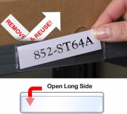 Remove & Reuse Shelf Label Holder - 1" x 4" - Open Long Side