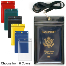 Zipper Passport Holder with Lanyard