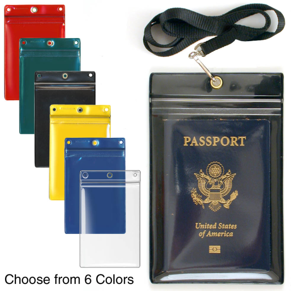 StoreSMART: Zipper Passport Holder with Lanyard