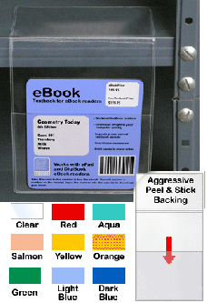 Bookshelf Card Holder - Peel & Stick Aggressive - Holds a 4 &frac12;" wide card
