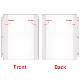Open Face - Binder Page - Letter Size - Pockets on Long Sides - Front & Back