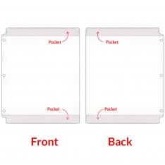 Open Face - Binder Page - Letter Size - Pockets on Short Sides - Front & Back