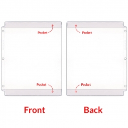 Open Face - Binder Page - Letter Size - Pockets on Short Sides - Front & Back