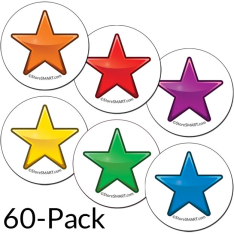 Star Magnets - 1 &frac14;" Circles - 60-Pack