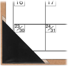 Scrapbook & Calendar Corners - 3" x 3" - Sticky Back - Black