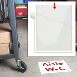 Floor & Aisle Marker - Adhesive Pocket - 8 &frac12;" x 11"
